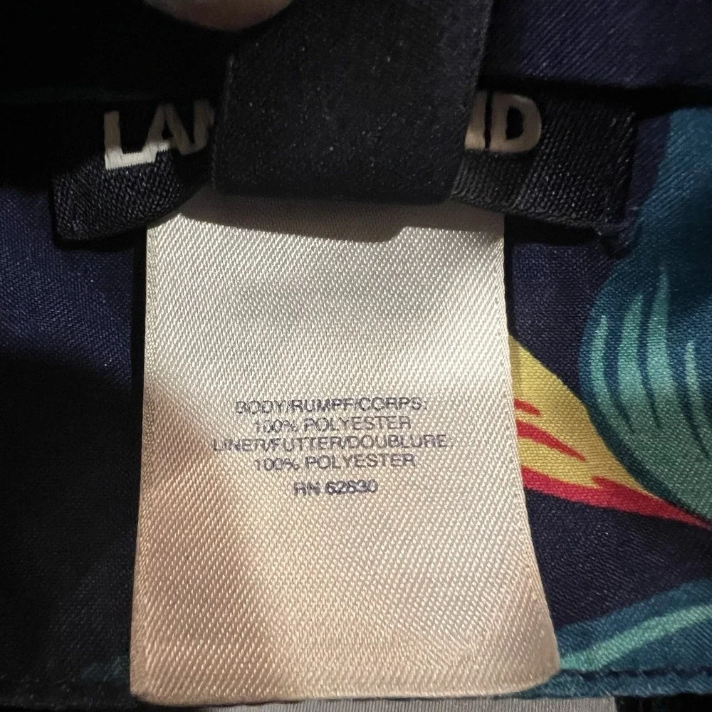 Lands' End Swim Trunks Swimsuit Navy Blue Men's 32-34 Medium‎ 8
